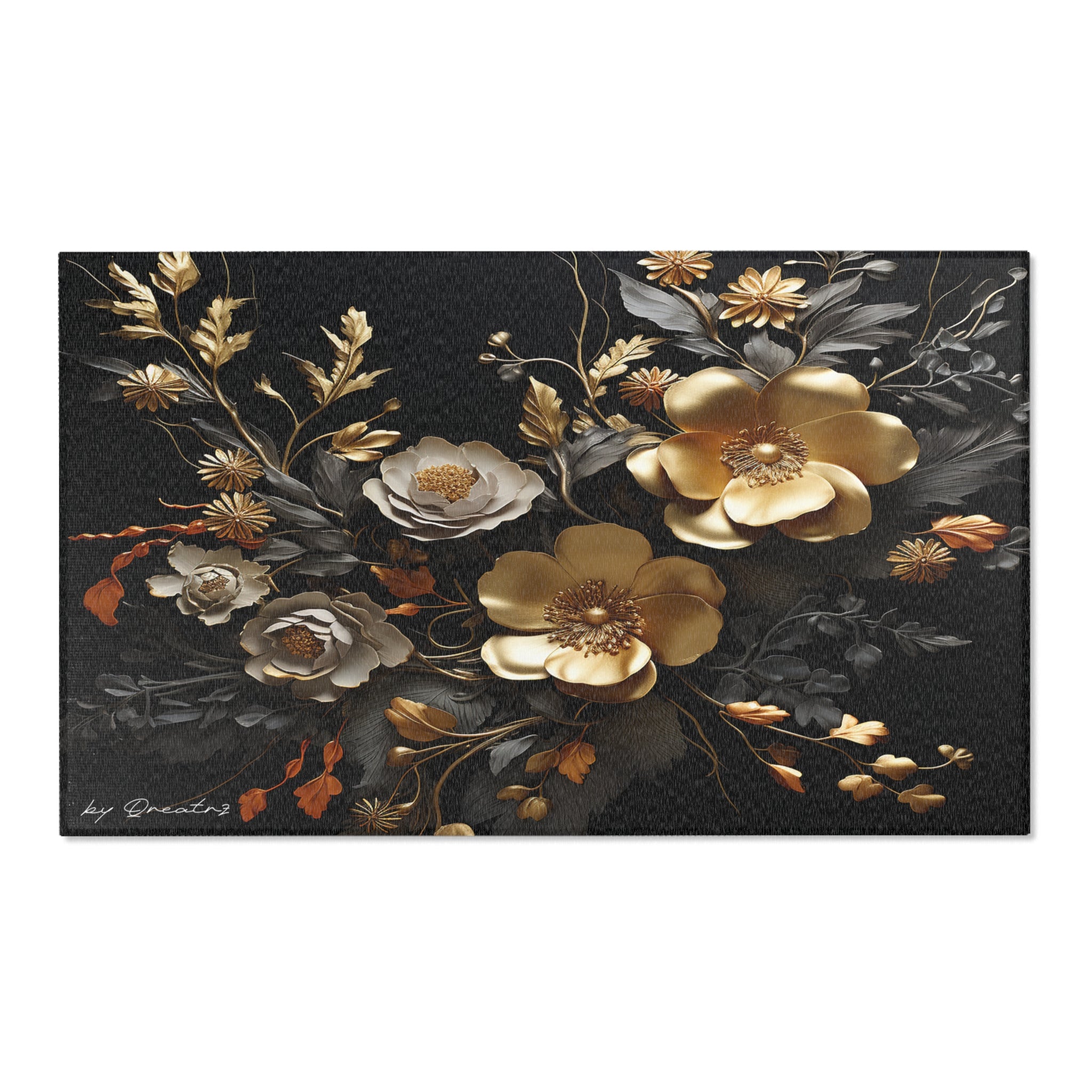 Tapis scintillants en or