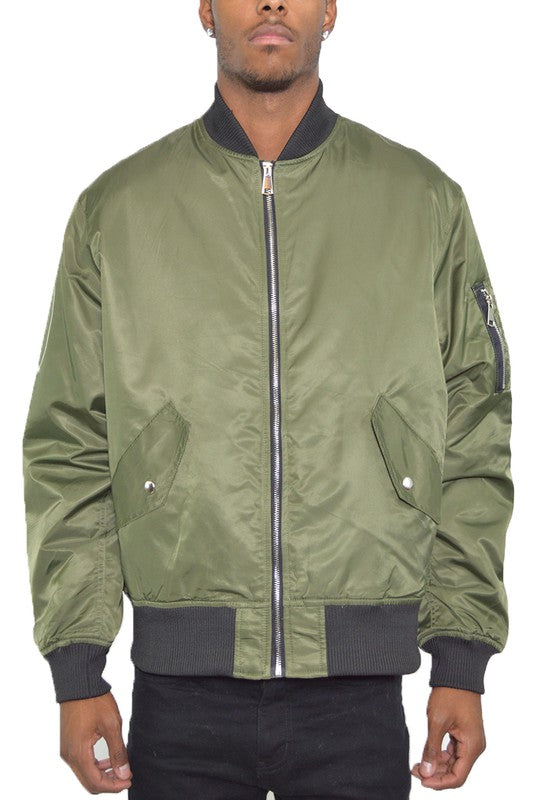 Chaqueta bomber acolchada sólida para hombre de Weiv