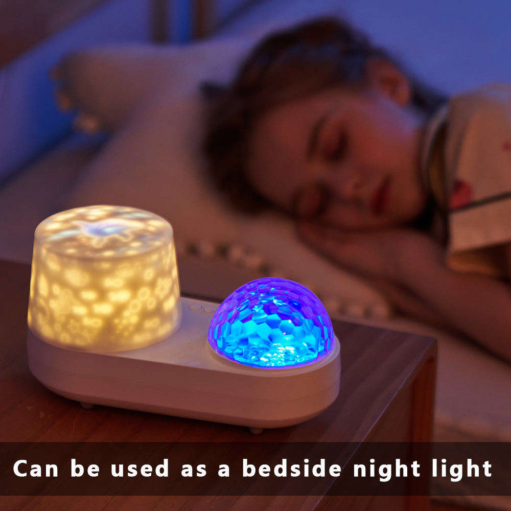 LED New Ocean Rotating Projection Lamp Bedroom 3D Starry Atmosphere Lamp Children Double Starry Sky Lamp