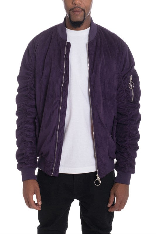 Chaqueta bomber arrugada de ante Weiv Mirosuede