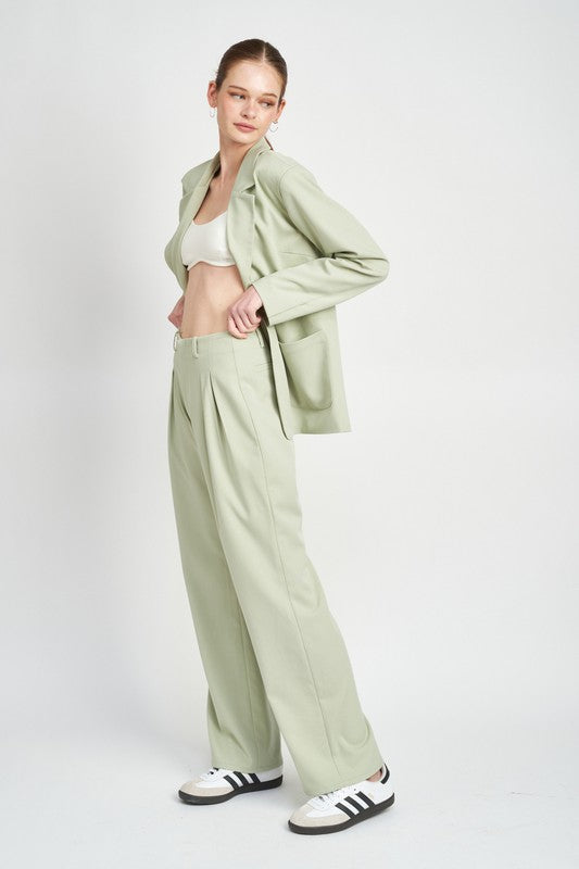 HIGH WAIST PLEATED PANTS