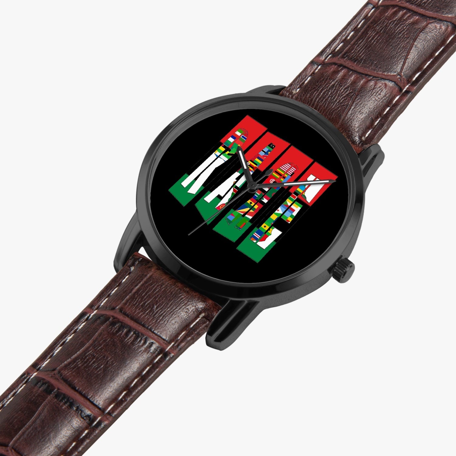 Raro reloj de cuarzo negro de África 