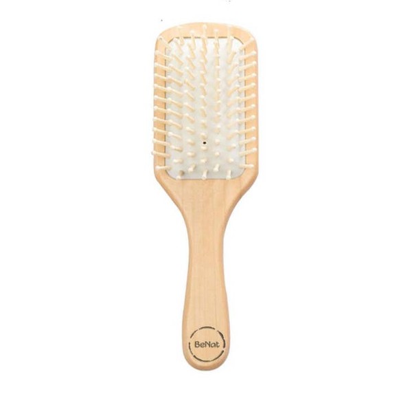 Brosse à cheveux démêlante en bois naturel