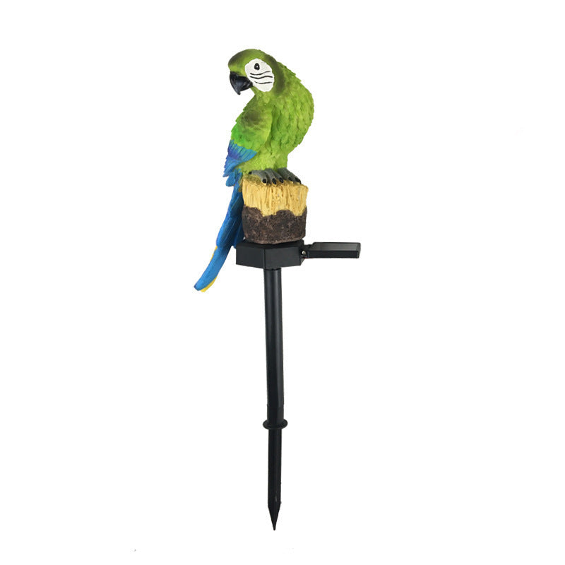 Solar Resin Parrot Floor Lamp Outdoor Park LED Landscape Lamp Park Decoration Lawn Lamp