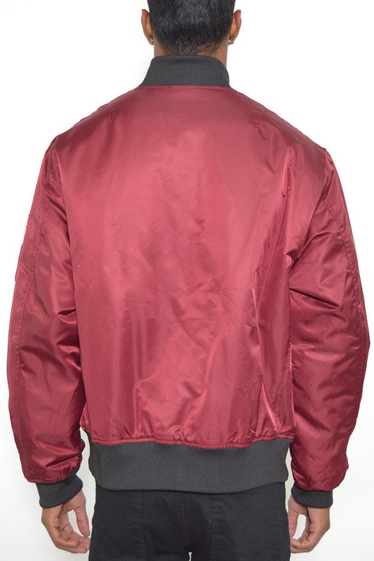 Chaqueta bomber acolchada sólida para hombre de Weiv