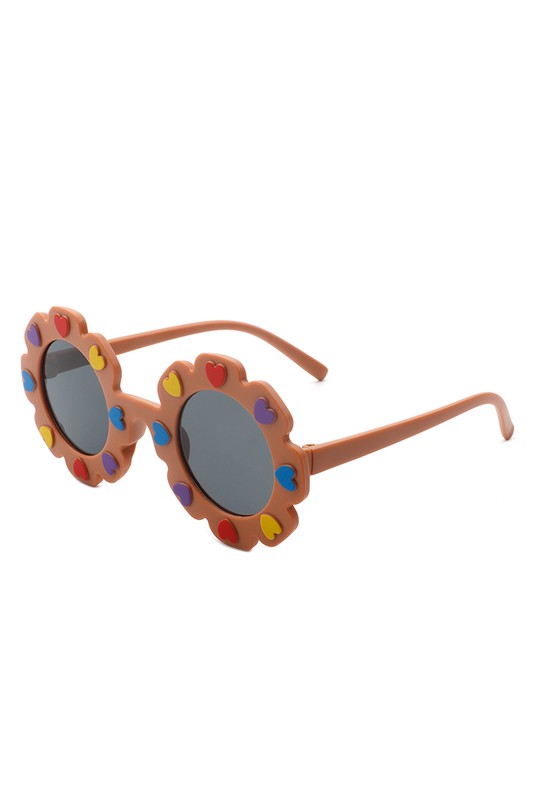 Gafas de sol redondas con forma de corazón para niños