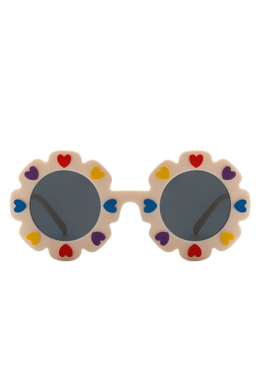 Gafas de sol redondas con forma de corazón para niños