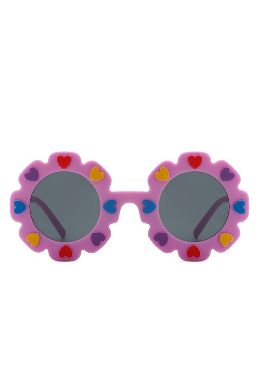 Gafas de sol redondas con forma de corazón para niños