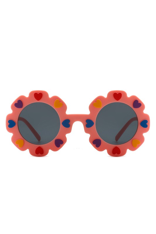 Gafas de sol redondas con forma de corazón para niños