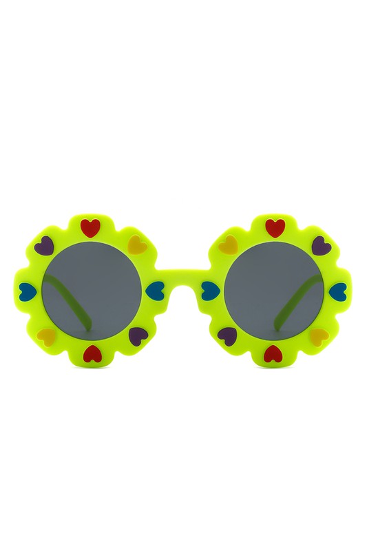 Gafas de sol redondas con forma de corazón para niños