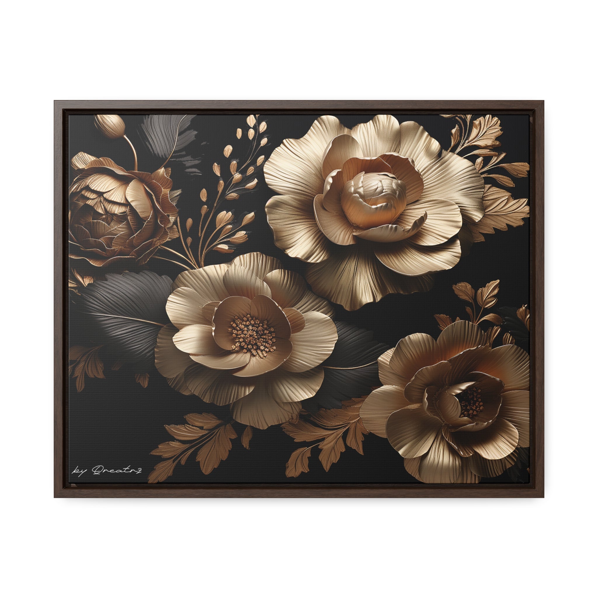 Shimmering in Gold Gallery Canvas Wraps, Horizontal Frame