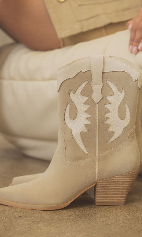 OASIS SOCIETY Houston - Bottes de cowboy à empiècements superposés