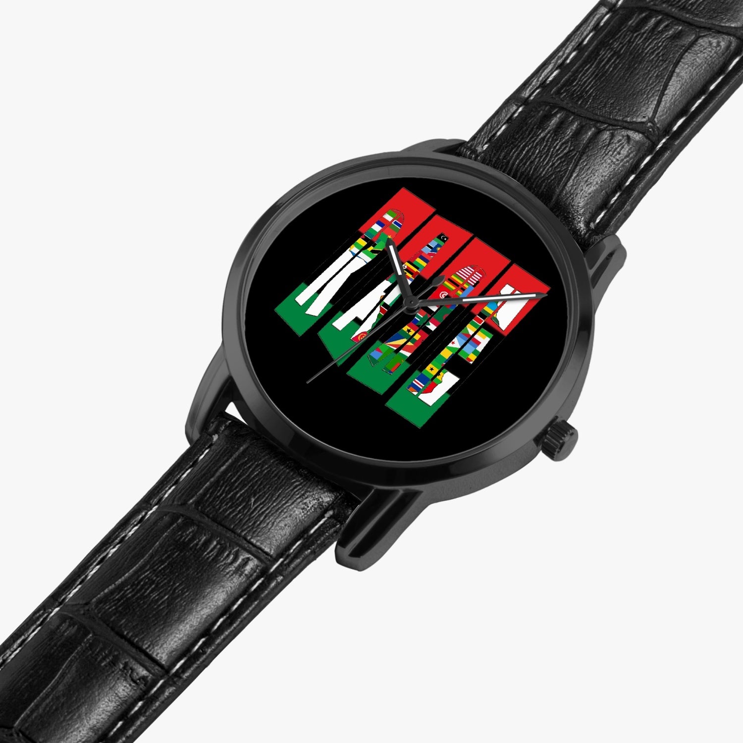 Raro reloj de cuarzo negro de África 