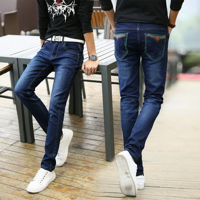 Denim Skinny Jeans Distressed Men Spring Autumn Clothing Good Quality