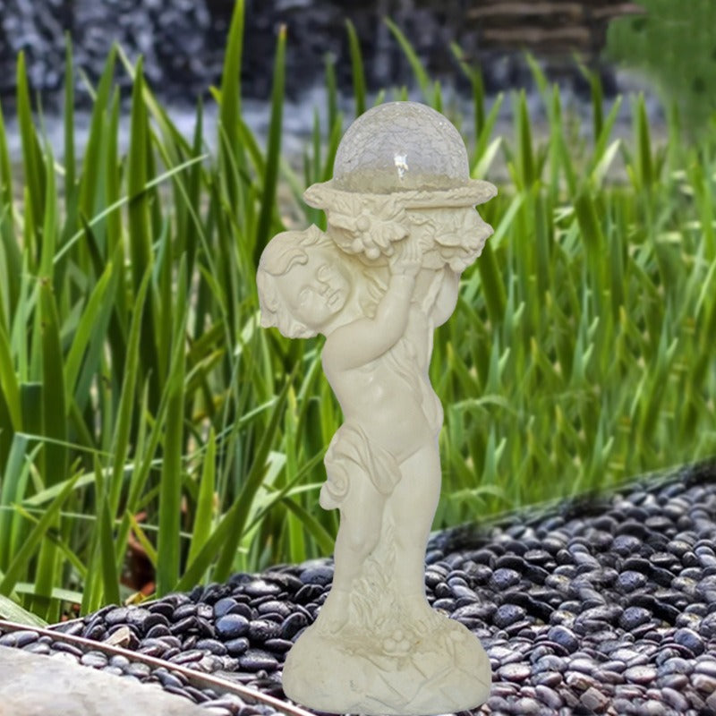 Solar lamp resin angel raised lamp