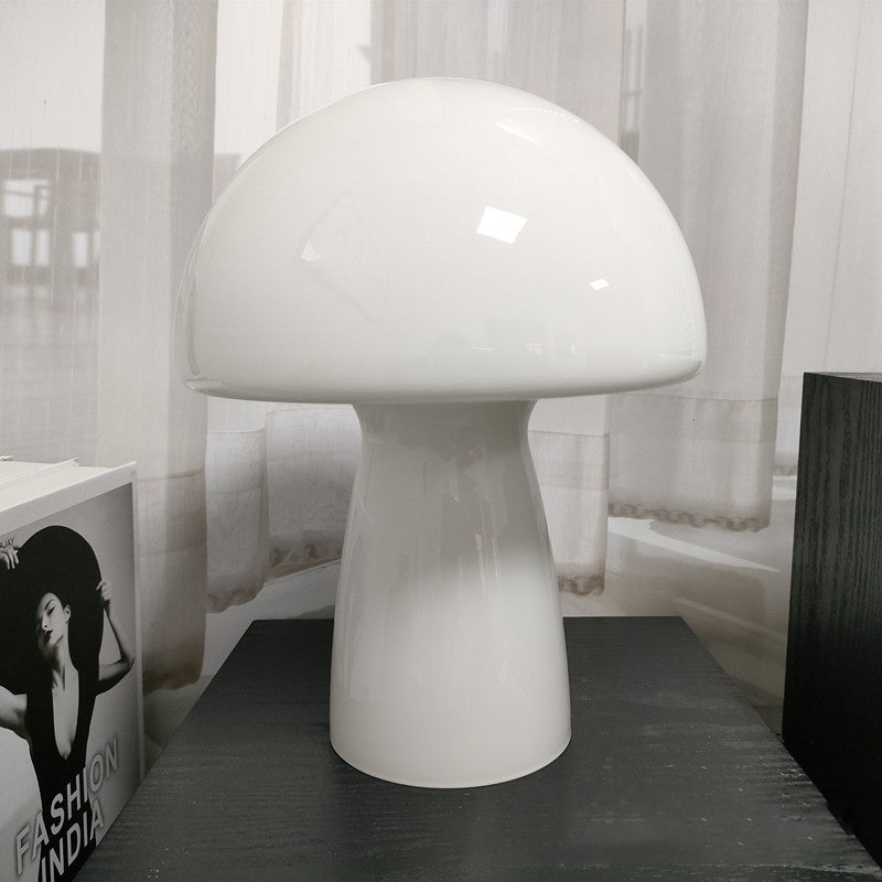 Table Lamp Ins, Blogger Orange Glass Mushroom Lamp, Home Stay Decoration Atmosphere Lamp, Bedroom Bedside Lamp