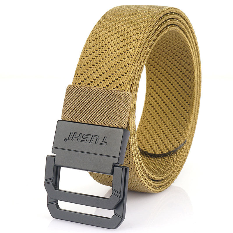 New Double Ring Buckle Nylon Versatile Belt