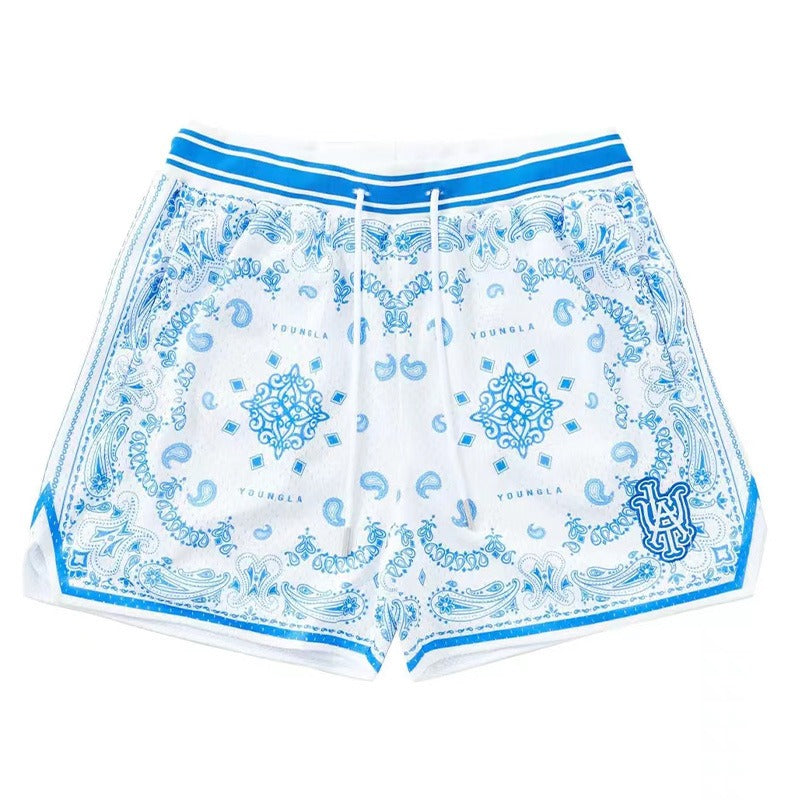 Pantalones cortos de baloncesto estilo bandana Qreatrz