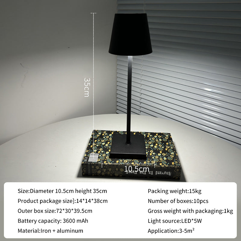 USB rechargeable retro atmosphere table lamp study living room bedside lamp restaurant bar outdoor table lamp eye protection table lamp