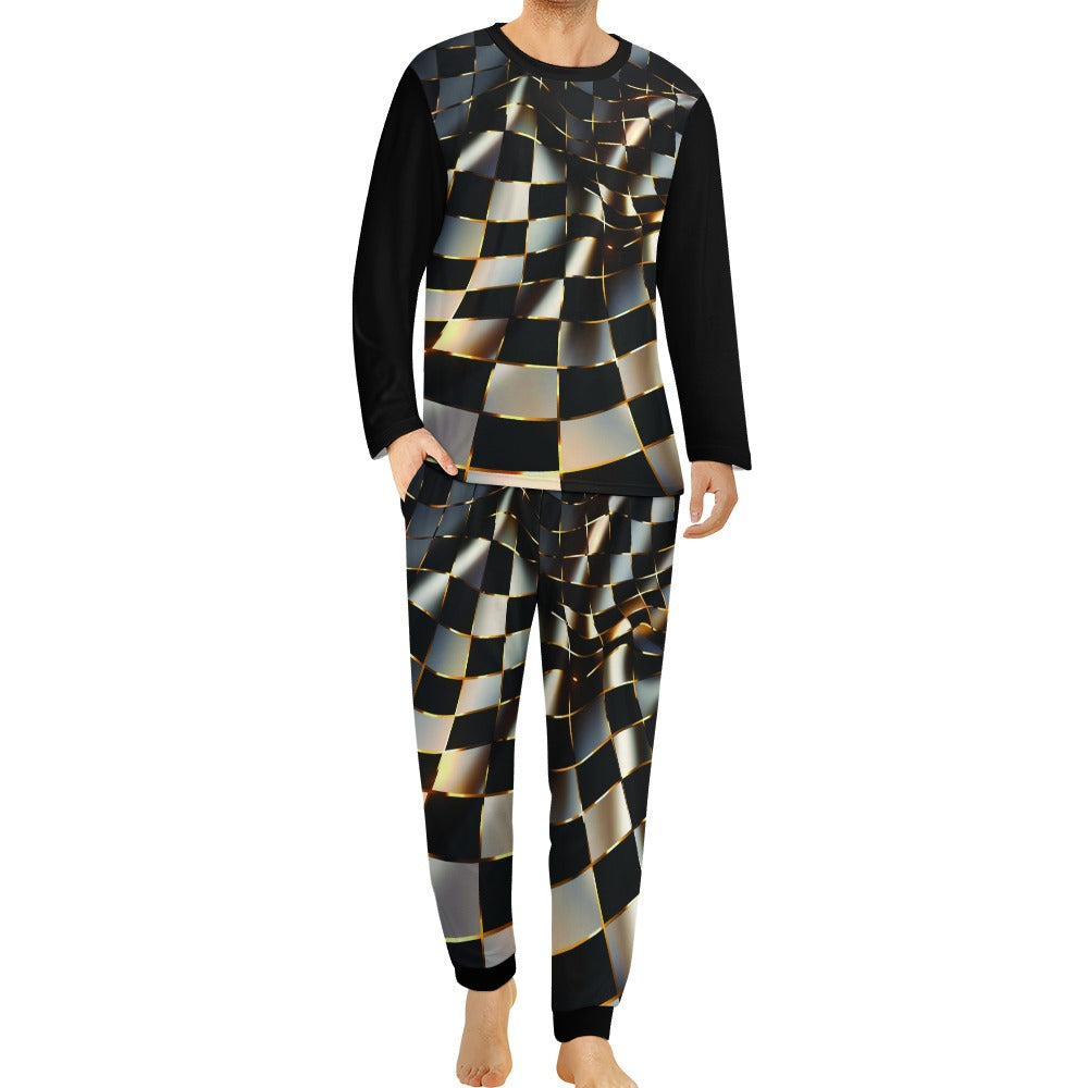 Checkered Men's Pajama Suit