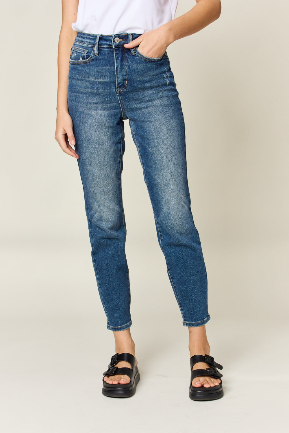 Jean slim taille haute à effet gainant Judy Blue