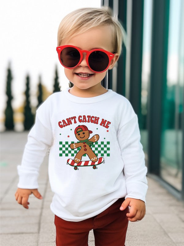 Camiseta para niños pequeños Cant Catch Me