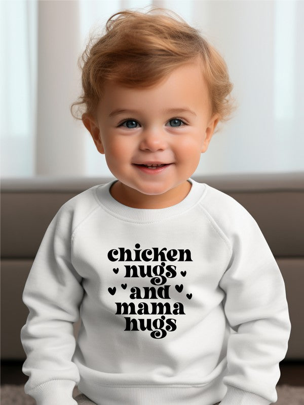 Sweat-shirt pour tout-petits avec des pépites de poulet et des câlins de maman