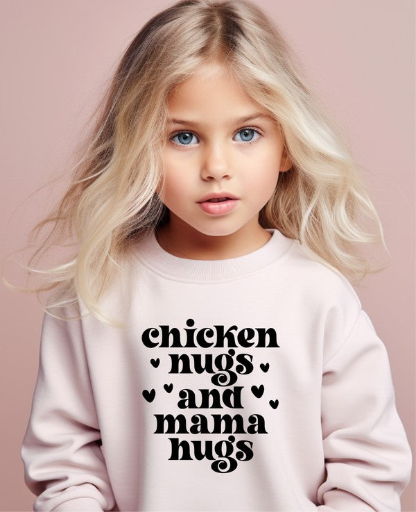 Sweat-shirt pour tout-petits avec des pépites de poulet et des câlins de maman