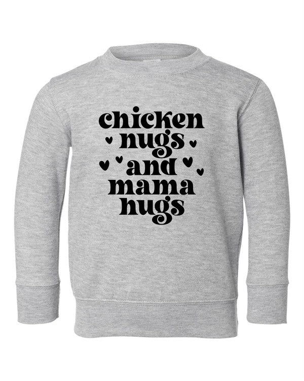 Sweat-shirt pour tout-petits avec des pépites de poulet et des câlins de maman