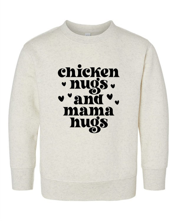 Sweat-shirt pour tout-petits avec des pépites de poulet et des câlins de maman