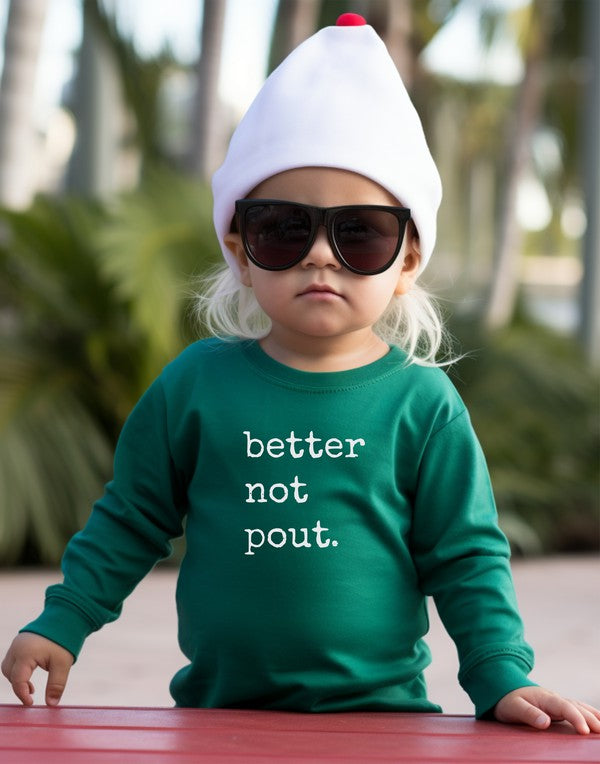 Camiseta para niños pequeños Better Not Pout