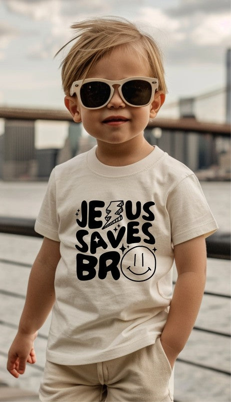 Camiseta para niños pequeños con el mensaje Jesús salva a su hermano