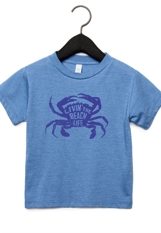 Livin That Beach Life Crab Toddler Tee