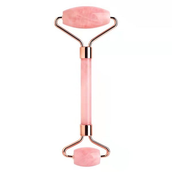 Rouleau facial en quartz rose