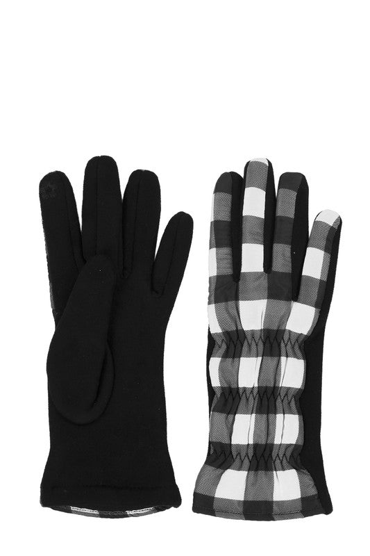 Gants à carreaux de buffle