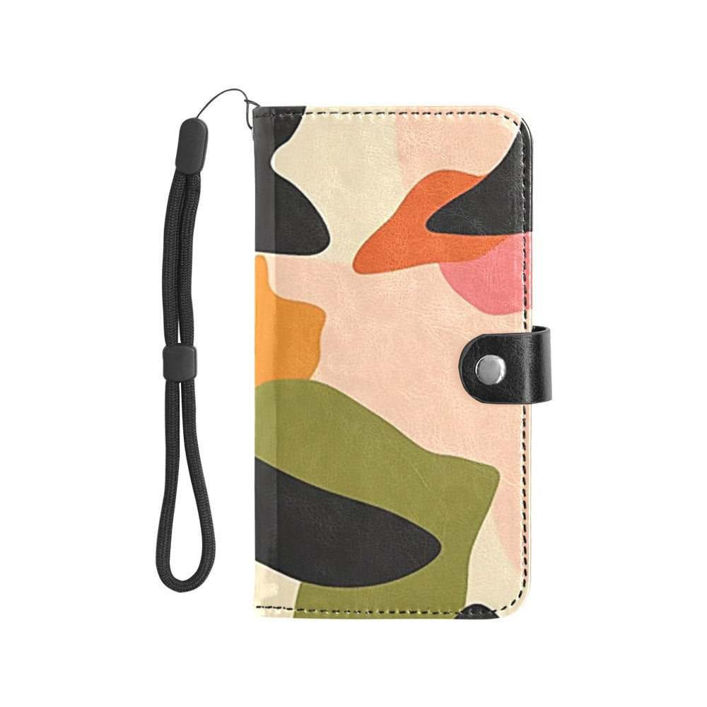 UNITY OVER DIVISION Camouflage Flip Leather Purse for Mobile Phone Large