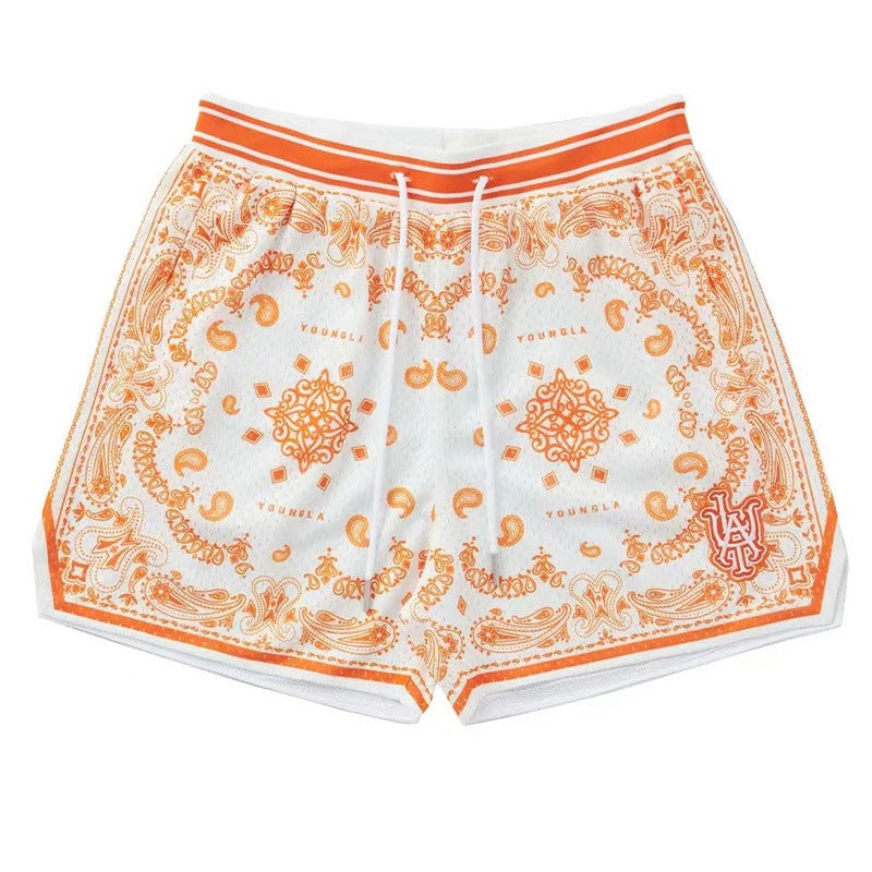 Pantalones cortos de baloncesto estilo bandana Qreatrz