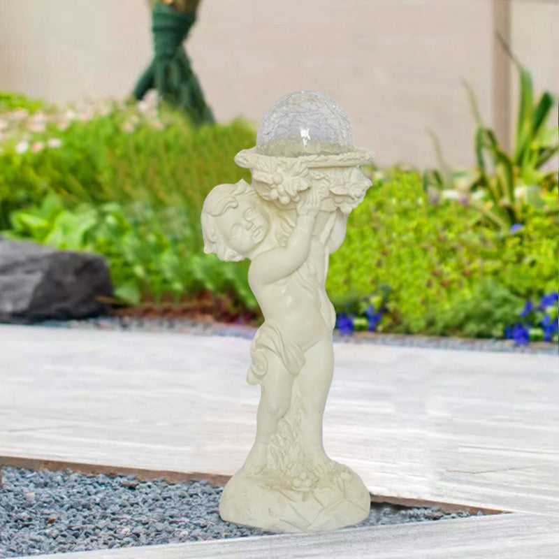 Solar lamp resin angel raised lamp