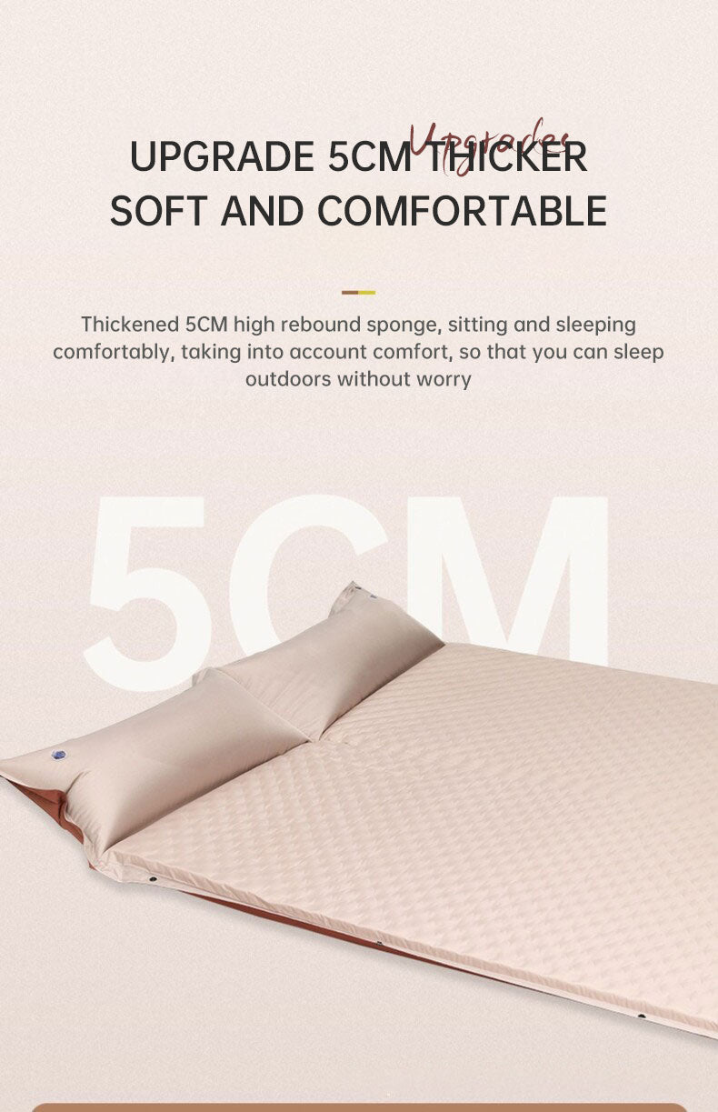 Product camouflage Can Be Spliced Self Inflating Cushion Air Mattress Camping Mat With Pillow