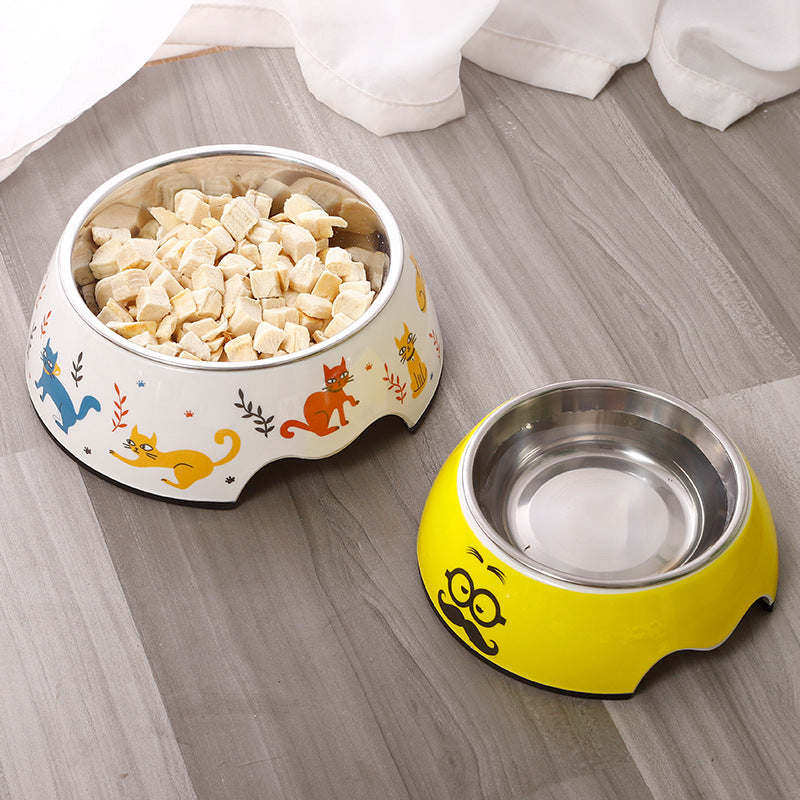 Gamelle pour chien Melanie Pet Bowl Bassin pour chien Bol à eau Bol pour animal de compagnie Bol pour chien en acier inoxydable Bol simple Bol pour chat Fournitures pour animaux de compagnie