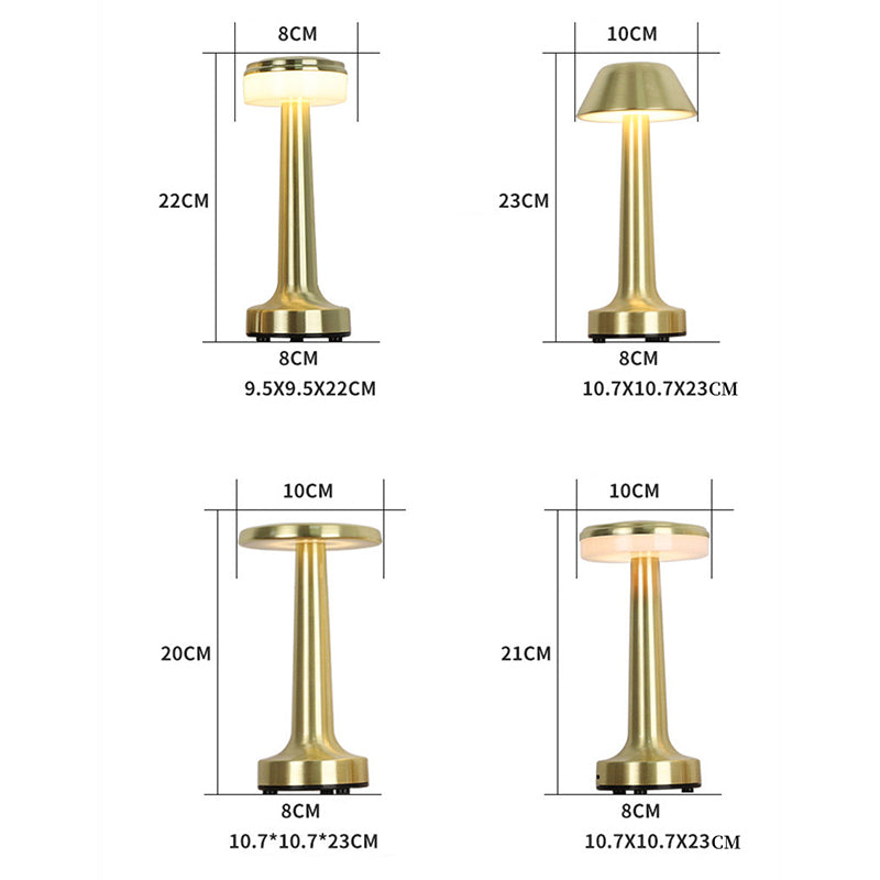 Bar Table Lamp Led Retro Rechargeable Barbell Small Night Lamp Wireless Touch Dimming Table Lamp Coffee Shop Bedside Lamp