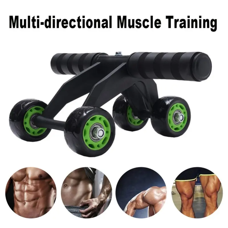 Nuevo diseño de equipo de gimnasio plegable de 4 ruedas para ejercicios abdominales de plástico ABS