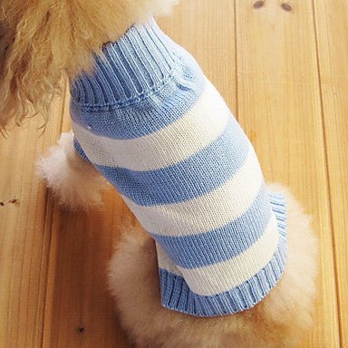 Autumn And Winter Pet Sweater Striped Pattern Twist Sweater Dog Clothing Supplies