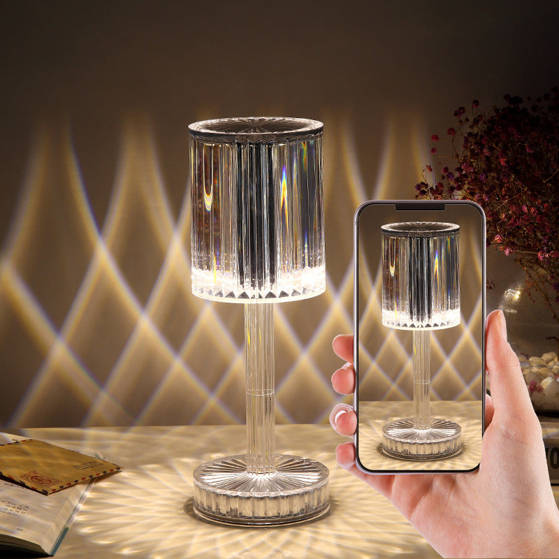 Lámpara de línea Gatsby Ins Net Lámpara de mesa de diamante rojo Lámpara de noche de ambiente creativo Lámpara de cristal de lujo