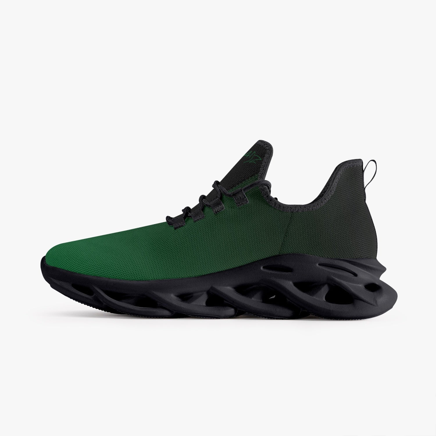 TREADZ Black and Green Fade Sneakers