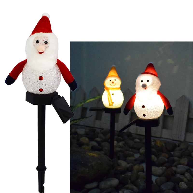 Christmas New Outdoor Solar Snowman Cute Lawn Garden Lamp Modern Garden Landscape Plug Decorative Lamp