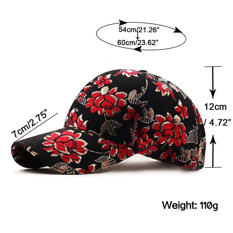 Simple Women's Baseball Cap Painting Embroidery Flower Girl Snapback Hats Jeans Woman Female Cap Summer fishing Sun Hat