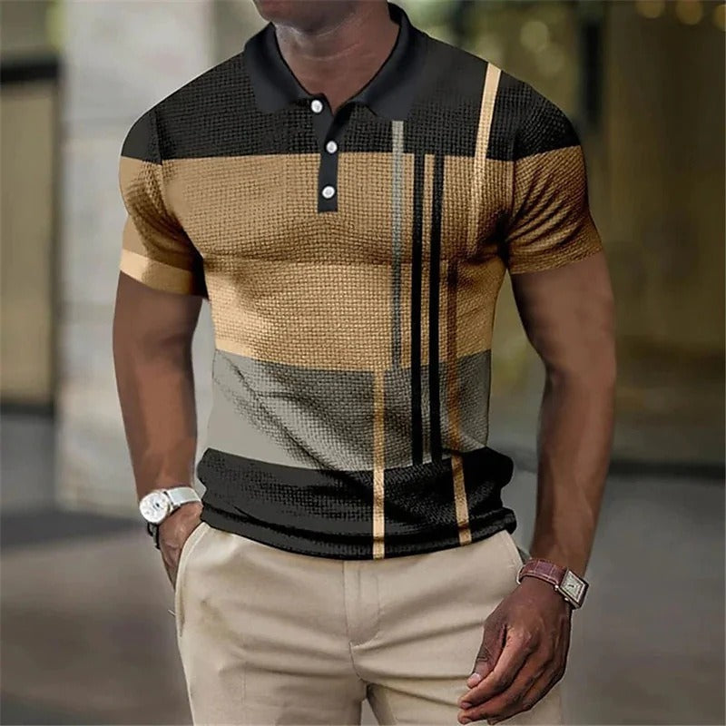 Camisa polo de hombre de moda casual de manga corta para hombre