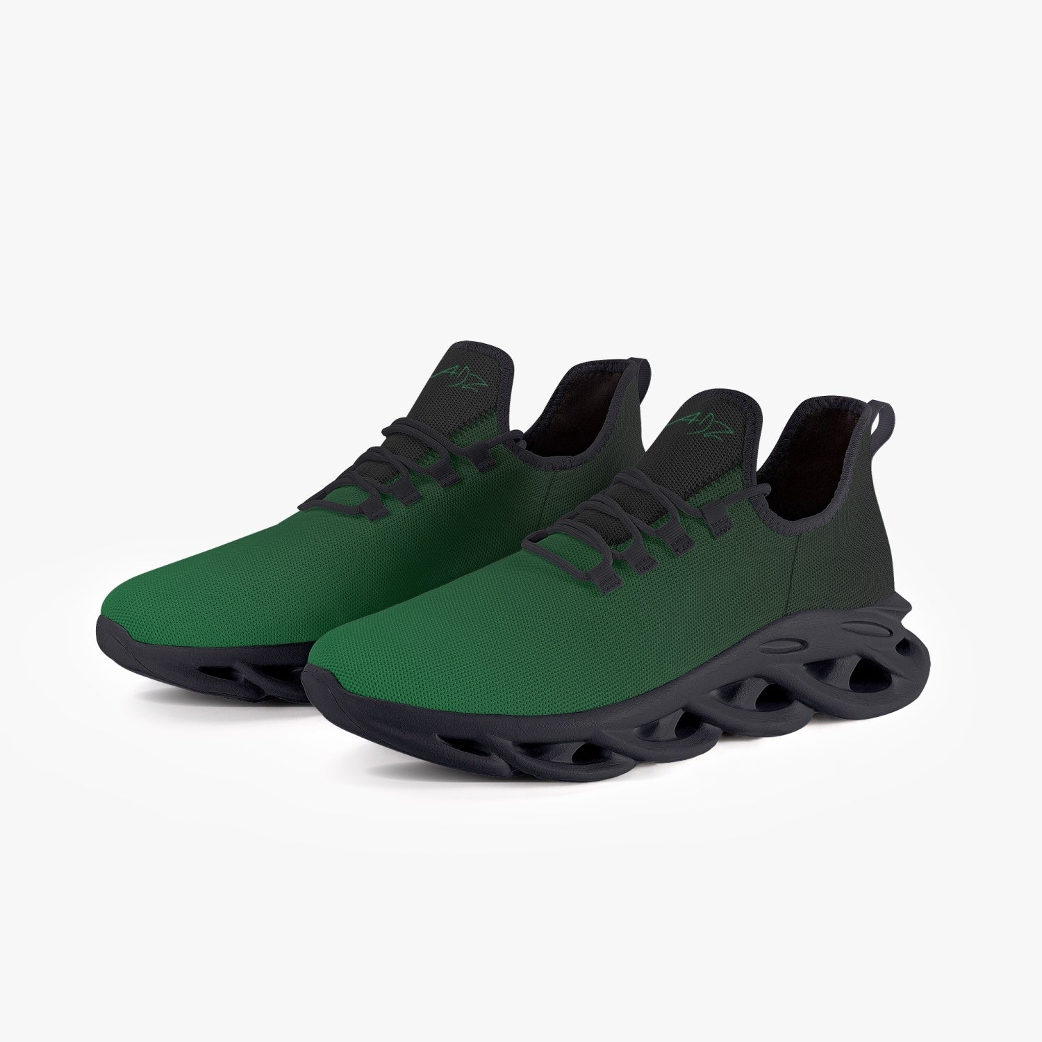 Zapatillas deportivas negras y verdes con efecto desvanecido TREADZ