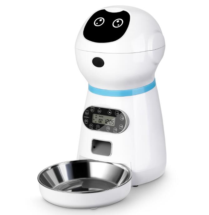 3.5L Automatic Robot Pet Feeder Pet Smart Feeder Stainless Steel Food Tray - Qreatrz Fashion and Design LLC